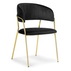 Стул на металлокаркасе Kamelia black / gold в Пойковском - poikovskii.mebel24.online | фото