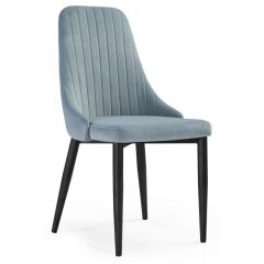 Стул на металлокаркасе Kora light blue / black в Пойковском - poikovskii.mebel24.online | фото