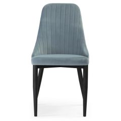 Стул на металлокаркасе Kora light blue / black в Пойковском - poikovskii.mebel24.online | фото 2