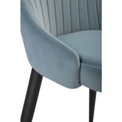 Стул на металлокаркасе Kora light blue / black в Пойковском - poikovskii.mebel24.online | фото 6