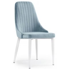 Стул на металлокаркасе Kora light blue / white в Пойковском - poikovskii.mebel24.online | фото