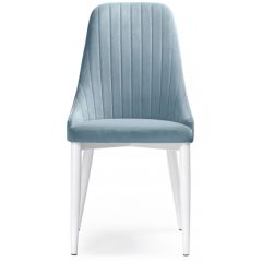 Стул на металлокаркасе Kora light blue / white в Пойковском - poikovskii.mebel24.online | фото 2