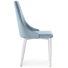 Стул на металлокаркасе Kora light blue / white в Пойковском - poikovskii.mebel24.online | фото 3