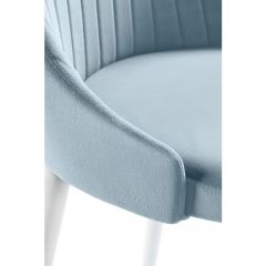 Стул на металлокаркасе Kora light blue / white в Пойковском - poikovskii.mebel24.online | фото 6