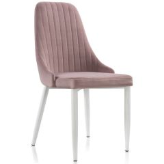 Стул на металлокаркасе Kora white / light purple в Пойковском - poikovskii.mebel24.online | фото