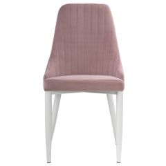 Стул на металлокаркасе Kora white / light purple в Пойковском - poikovskii.mebel24.online | фото 2