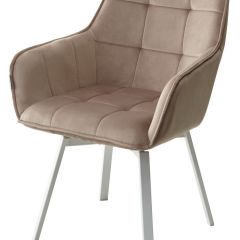 Стул MAVERICK 360 град. поворот. BLUVEL-40 BEIGE/ белый каркас, М-City в Пойковском - poikovskii.mebel24.online | фото