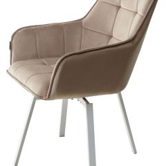Стул MAVERICK 360 град. поворот. BLUVEL-40 BEIGE/ белый каркас, М-City в Пойковском - poikovskii.mebel24.online | фото 8
