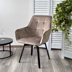 Стул MAVERICK 360 град. поворот. BLUVEL-40 BEIGE/ черный каркас, М-City в Пойковском - poikovskii.mebel24.online | фото 5