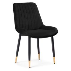 Стул на металлокаркасе Seda-1 black / gold / black в Пойковском - poikovskii.mebel24.online | фото