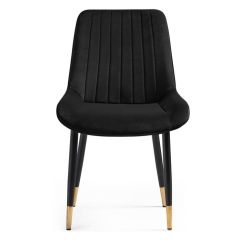 Стул на металлокаркасе Seda-1 black / gold / black в Пойковском - poikovskii.mebel24.online | фото 2