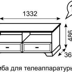 Тумба для телеаппаратуры Венеция 13 бодега в Пойковском - poikovskii.mebel24.online | фото