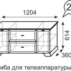 Тумба для телеаппаратуры Венеция 21 бодега в Пойковском - poikovskii.mebel24.online | фото 3