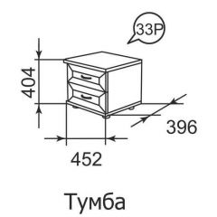 Тумба прикроватная Ника-Люкс 33 в Пойковском - poikovskii.mebel24.online | фото 2