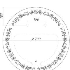 Зеркало Амстердам 700х700 с подсветкой Домино (GL7026Z) в Пойковском - poikovskii.mebel24.online | фото 8