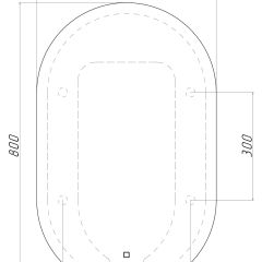 Зеркало Дакка 800х500 с подсветкой Домино (GL7036Z) в Пойковском - poikovskii.mebel24.online | фото 8