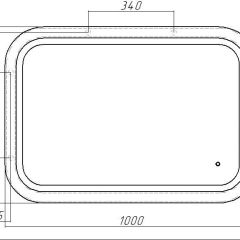 Зеркало Elis 100 white с подсветкой Sansa (SEe1045Z) в Пойковском - poikovskii.mebel24.online | фото 7