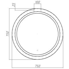 Зеркало Gia 75 white с подсветкой Sansa (SGa1044Z) в Пойковском - poikovskii.mebel24.online | фото 6