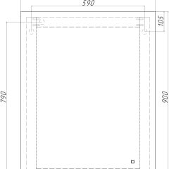 Зеркало Каракас 900х700 с подсветкой Домино (GL7043Z) в Пойковском - poikovskii.mebel24.online | фото 8