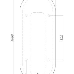 Зеркало Кито 1000х400 с подсветкой Домино (GL7047Z) в Пойковском - poikovskii.mebel24.online | фото 2