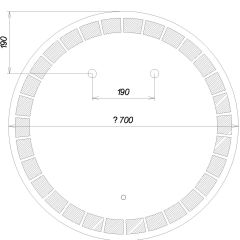 Зеркало Маскат 700х700 с подсветкой Домино (GL7057Z) в Пойковском - poikovskii.mebel24.online | фото 6