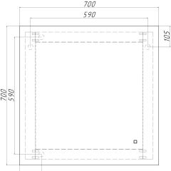 Зеркало Минск 700х700 с подсветкой Домино (GL7039Z) в Пойковском - poikovskii.mebel24.online | фото 8