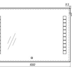 Зеркало Quadro 100 alum с подсветкой Sansa (SQ1019Z) в Пойковском - poikovskii.mebel24.online | фото 7