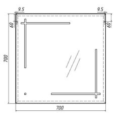 Зеркало Ray 70 black с подсветкой Sansa (SR1038Z) в Пойковском - poikovskii.mebel24.online | фото 6