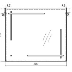 Зеркало Ray 80 black с подсветкой Sansa (SR1037Z) в Пойковском - poikovskii.mebel24.online | фото 7