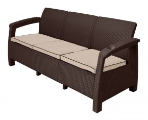 Диван Yalta Premium Sofa 3 Set (Ялта) шоколадный (+подушки под спину) в Пойковском - poikovskii.mebel24.online | фото