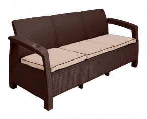 Диван Yalta Premium Sofa 3 Set (Ялта) шоколадный (+подушки под спину) в Пойковском - poikovskii.mebel24.online | фото 2