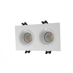 DK3072-WH Встраиваемый светильник, IP 20, 10 Вт, GU5.3, LED, белый/белый, пластик в Пойковском - poikovskii.mebel24.online | фото 1