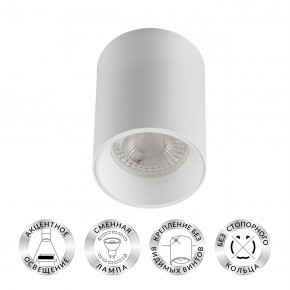 DK3110-WH Светильник накладной IP 20, 10 Вт, GU5.3, LED, белый, пластик в Пойковском - poikovskii.mebel24.online | фото 1