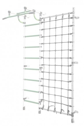 Дополнительная стойка к пристенному ДСК Pastel с сеткой для лазания, цв. белый в Пойковском - poikovskii.mebel24.online | фото