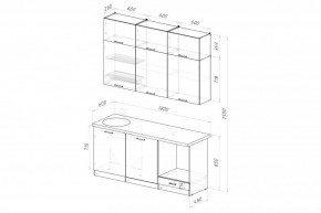 ДЮНА Кухонный гарнитур Макси 2 1800 мм в Пойковском - poikovskii.mebel24.online | фото 2