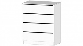 ЭЛЕГАНТ Комод 4 ящика (белый) в Пойковском - poikovskii.mebel24.online | фото