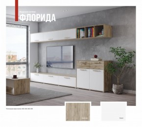 ФЛОРИДА Гостиная (модульная) дуб серый/белый в Пойковском - poikovskii.mebel24.online | фото 1