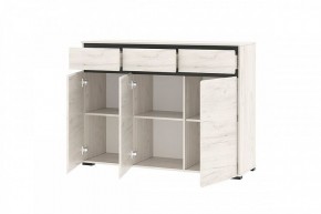 ГРЕТТА Комод 3С3Я 3дв, 3ящ (дуб крафт) в Пойковском - poikovskii.mebel24.online | фото 2