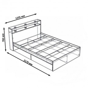 Камелия Кровать 1200, цвет дуб сонома, ШхГхВ 123,5х217х78,2 см., сп.м. 1200х2000 мм., без матраса, основание есть в Пойковском - poikovskii.mebel24.online | фото 5