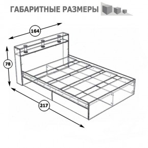Камелия Кровать 1600, цвет белый, ШхГхВ 163,5х217х78,2 см., сп.м. 1600х2000 мм., без матраса, основание есть в Пойковском - poikovskii.mebel24.online | фото 4