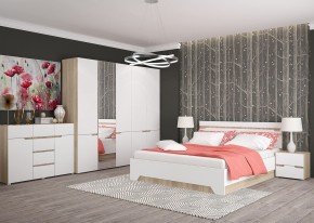Комод 1200 АНТАЛИЯ (Сонома/Белый софт) в Пойковском - poikovskii.mebel24.online | фото 3