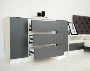Комод 1200 Парус (Белый/Графит) в Пойковском - poikovskii.mebel24.online | фото 4
