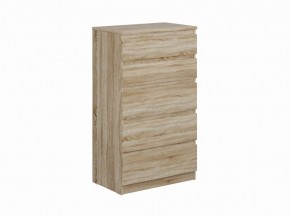 Комод КАСТОР с пятью ящиками, цвет Дуб Сонома в Пойковском - poikovskii.mebel24.online | фото