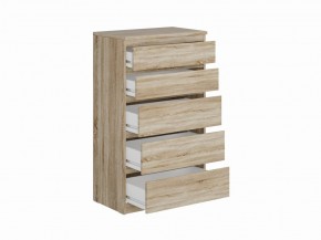 Комод КАСТОР с пятью ящиками, цвет Дуб Сонома в Пойковском - poikovskii.mebel24.online | фото 2