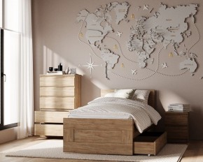 Комод КАСТОР с пятью ящиками, цвет Дуб Сонома в Пойковском - poikovskii.mebel24.online | фото 3