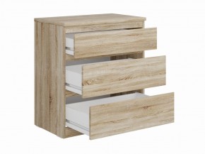 Комод КАСТОР с тремя ящиками, цвет Дуб Сонома в Пойковском - poikovskii.mebel24.online | фото 2