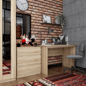 Комод КАСТОР с тремя ящиками, цвет Дуб Сонома в Пойковском - poikovskii.mebel24.online | фото 3