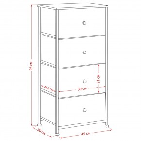 Комод Leset Линкс 4 ящика (МДФ) в Пойковском - poikovskii.mebel24.online | фото 12