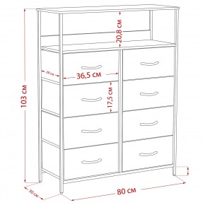 Комод Leset Локи 8 ящ. с полкой в Пойковском - poikovskii.mebel24.online | фото 12