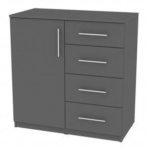 Комод "Калисто (K17)" ручка рейлинг (Графит) в Пойковском - poikovskii.mebel24.online | фото